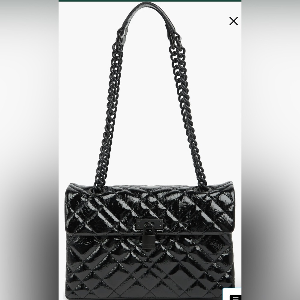 Kurt Geiger Brixton Lock Black Drench Shoulder Bag